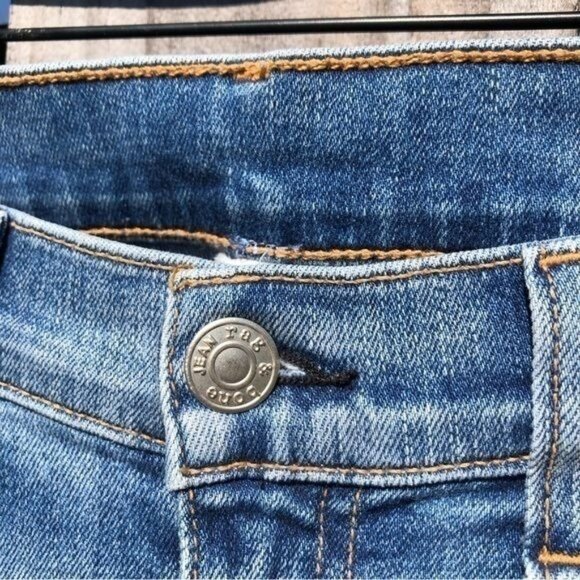 Rag & Bone Cropped Skinny Denim Jeans 26 Capri Shredded Distressed Arsenal Blue - Picture 5 of 7